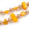 Avalaya Long Orange Melon Shell Nugget and Faceted Glass Bead