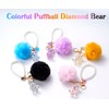 YOU WIZV Bear Keychains for Women, Cute Bling Teddy Bear