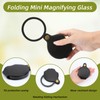 2 Pcs 20X Pocket Magnifying Glass, Rotating Folding Mini Magnifier