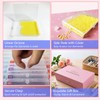 Lanzeyo Diamond Painting Storage Kit with 60 Large Lidded Clear