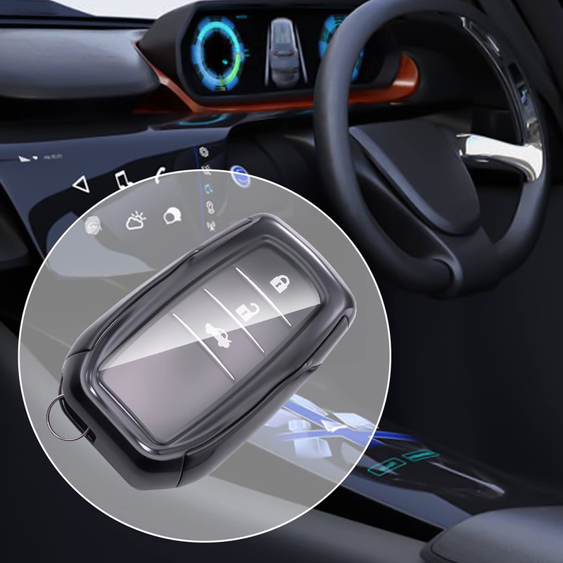WORCAS Soft TPU Key Fob Cover Case Compatible with Toyota