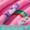 mermaker Rainbow Blanket for Girls, 380 GSM Pink Rainbow Throw