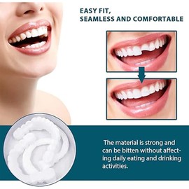 Temporary dental fillings - Cosmetic preliminary teeth Pantures Debit prosthesis Artificial veneer Teeth top and bottom Teeth for a perfect smile at events and photos