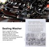 470Pcs Sealing Washer Aluminum Alloy Round Flat Washer Assortment Kit