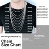 Silver Necklace Chain Cuban Link Necklace for Boyfriend Curb Chains
