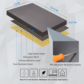 Upgraded PVC Thickened Coating Highly Elastic Garage Wall Protector car Door Protector(4-Pack Black)