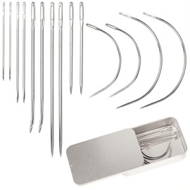 14 Pcs Heavy Duty Hand Sewing Needles Kit, Leather Sewing Needles Needles for Hand Sewing,for Upholstery, Leather, Carpet Canvas Repair