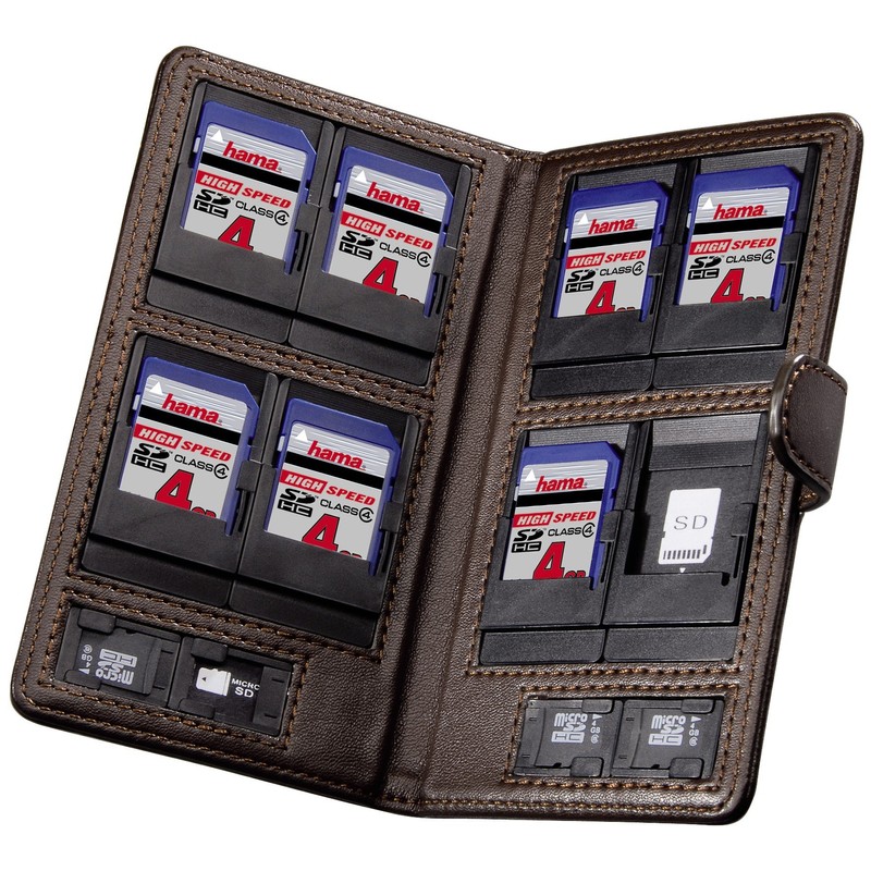 Hama Vegas Memory Card Case for SD/microSD Brown Size M