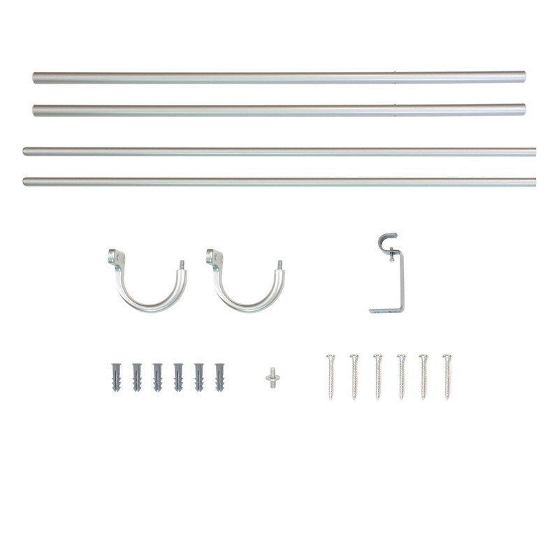 Rolando 5/8" Room Darkening Rod Set 86-128" Black Oil