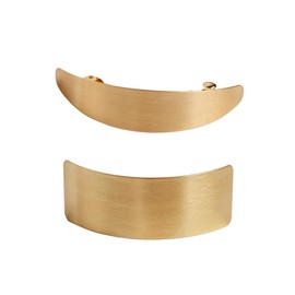 2Pcs Oval Hair Barrette Metal Large Hair Clip Vintage Gold Wedding Prom Formal Hair Accessories for Women Long Thick Hair (Golden, One size)