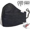 CINNEA® Jeans Adjustable Mouth Guard Mask Dark Denim Black 2