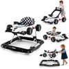 INFANS 4 in 1 Baby Walker, Foldable Toddler Activity Center
