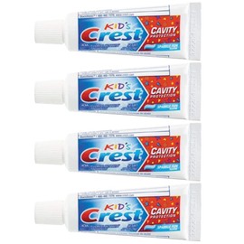 Crest Kids Cavity Protection Toothpaste, Sparkle Fun, Travel Size 0.85 oz (24g)- Pack of 4 | Crest