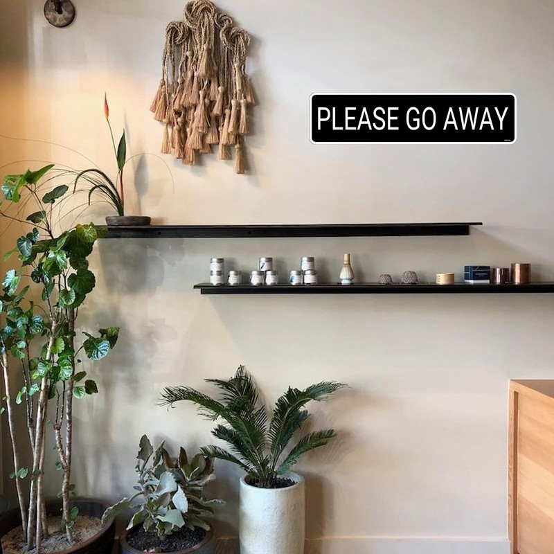 Please Go Away Wall Decor Metal Signs Road Street Signs