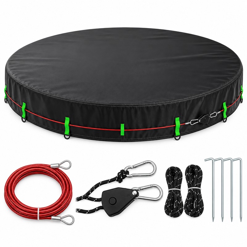 24 Ft Round 420D Oxford Winter Above Ground Pool Cover