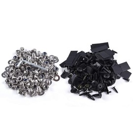 G-PLUS Front Rear Fender Hardware Kit Compatible With Chevy Universal Pocket/Rivet Style Fender Flares Screw/Bolt Hardware