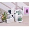 AMOYSTONE Marble & Fluorite Bookends - Heavy Duty L-Shape Book