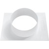 Vent Systems 6" Inch White Plastic Duct Connector Male-Fit Flange