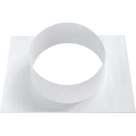 Vent Systems 6" Inch White Plastic Duct Connector Male-Fit Flange - Straight Ventilation Pipe Adapter for HVAC Cooling and Heating Pipes in Bathroom, Kitchen - Easy to Install for Indoor and Outdoor