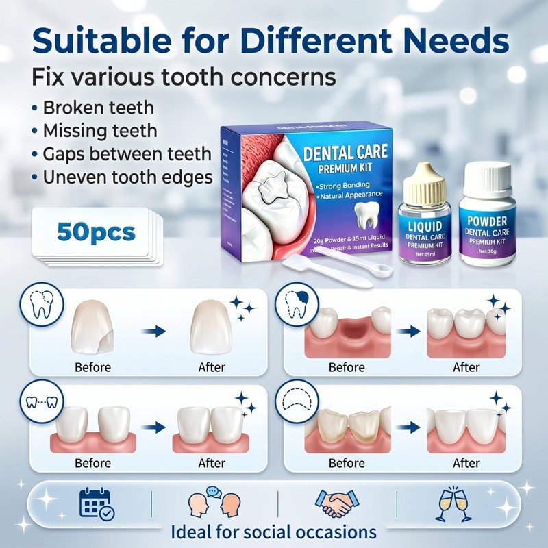 Avvchuy Filling Kit for Teeth, Temporary Chipped Tooth Repair Kit