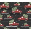 Stesha Party Red Christmas Truck Holiday Wrapping Paper - Folded