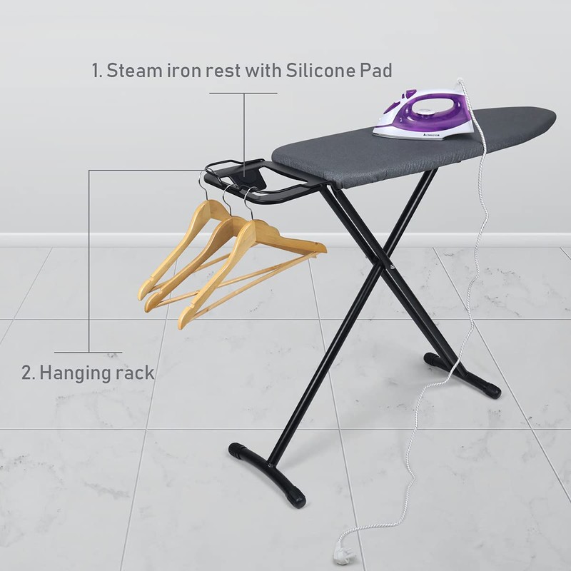 Duwee 12"x36" Ironing Board with Heat Resistant Cover and Thicken