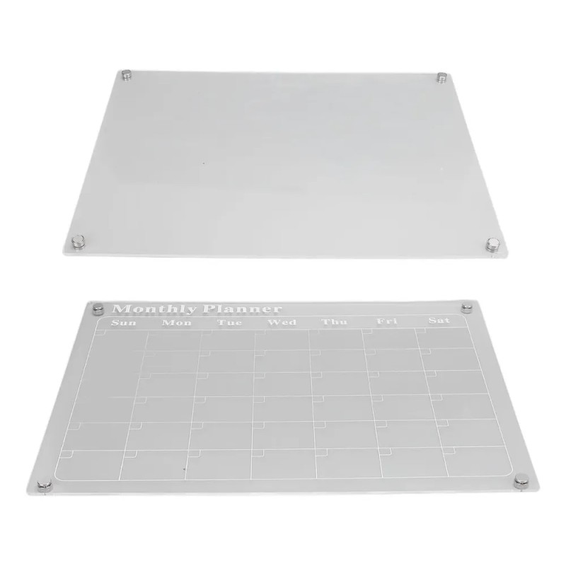 Juego De 2 Tableros Acrílicos Para Notas, Borrado En Seco,