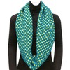 Wrapables Dottie Infinity Acrylic Knit Scarf Winter Circle Scarf, Teal/Yellow