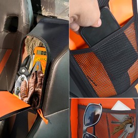 UTV X3 Water-resistant Seat Bag For Can Am Maverick X3 Center Seat Bag, Shoulder Between Seat Storage Bag For Can Am Maverick X3 MAX 2017-2024 Accessories Easy to Install (Orange)