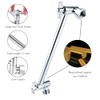 Heavy Duty Adjustable Shower Arm, 11" 100%Brass Extension with Gear