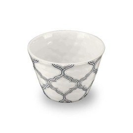 Aboard Homeware PSV3042DBKA Ikat Arabesque, Small Bowl, Crack-resistant, 4.3 inches (11 cm), Stylish Design, Plastic, Dishwasher Safe, BPA Free, Small, Bowl, Deep Plate, Seasoning, Side Dish, Soup