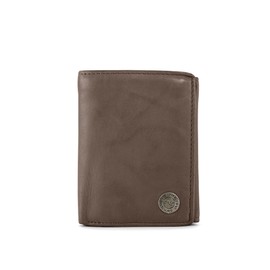 Cas8 MATS Men's Wallet Portrait Format, 100% Leather Wallet with RFID Protection & 9 Card Slots, Flip Wallet with Tab, Brown