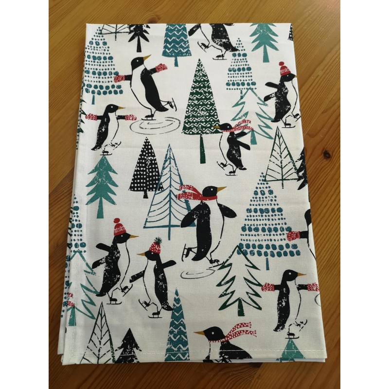 Ulster Weavers Penguins On Ice Cotton Tea Towel, Multicolor, 100Percent,