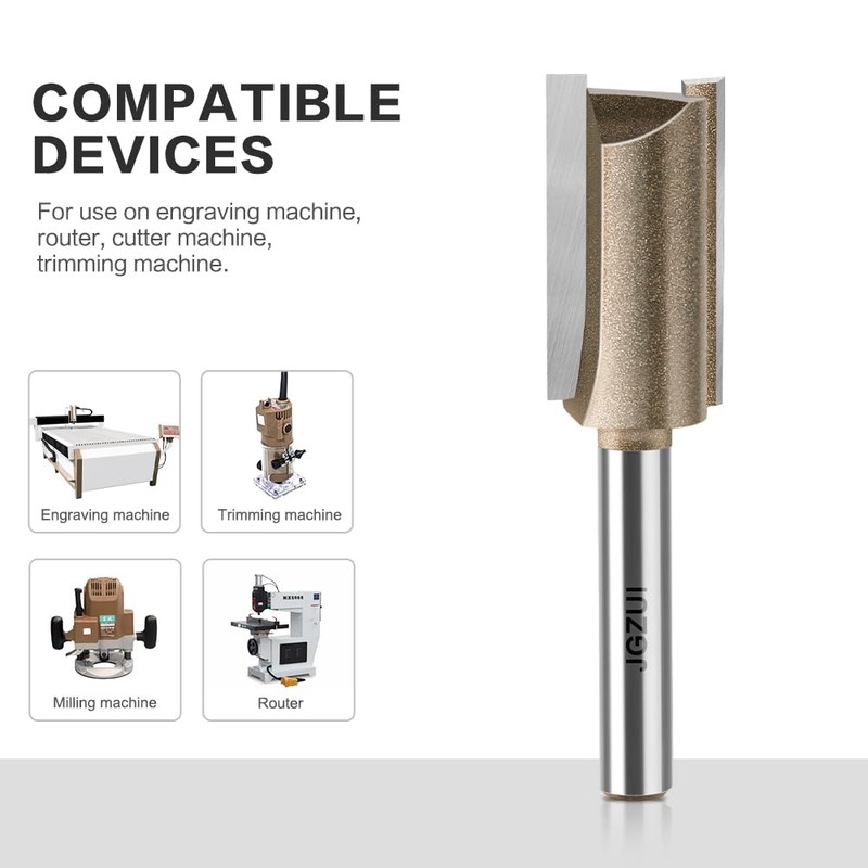 Router Bit Set for Woodworking, 1/4" Shank, Slotted Diameter 0.59inch,Straight