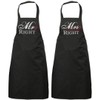 Couples Mr Right Mrs Always Right Black Apron Set Novelty