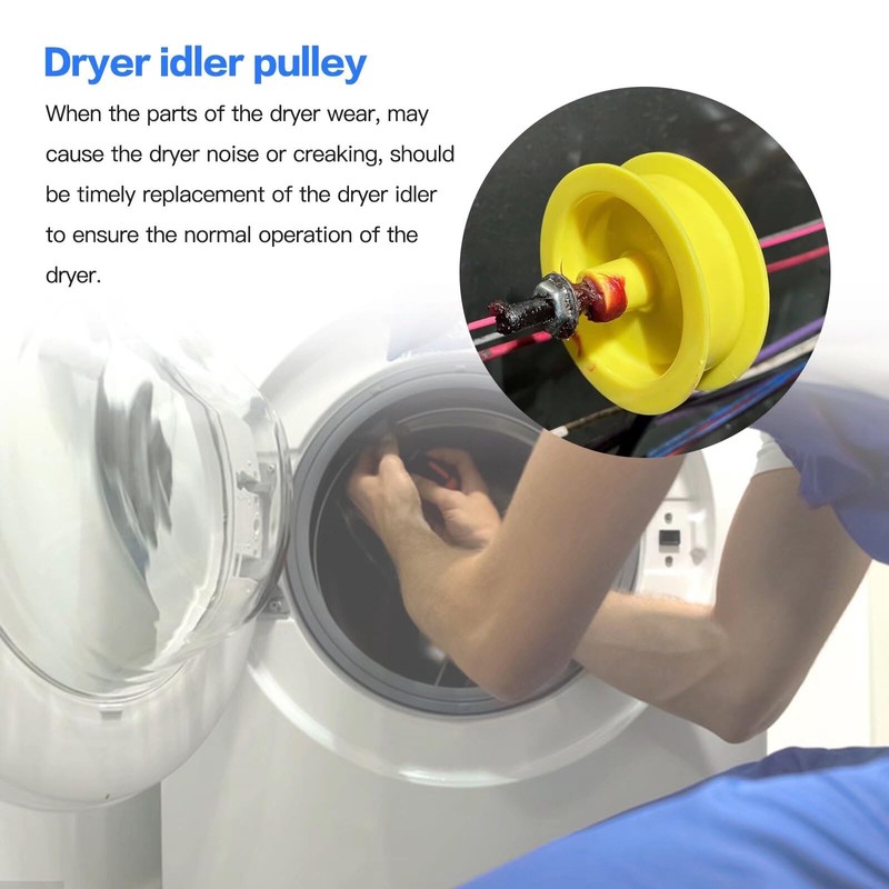 WE12X83 Idler Pulley Wheel Compatible for GE Dryer