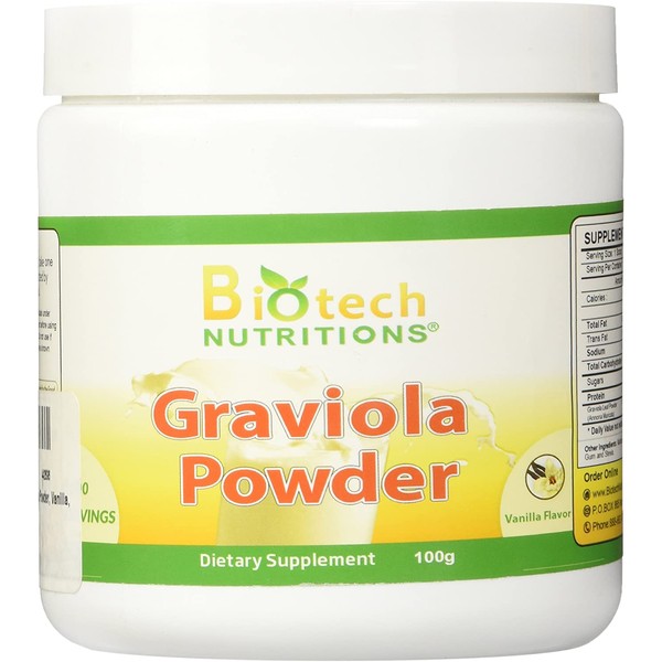 Biotech Nutritions Graviola Powder, Vanilla, 100 Gram