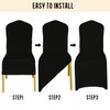 JALANCY 1 Pack Black Stretch Polyester Spandex Chair Covers Universal