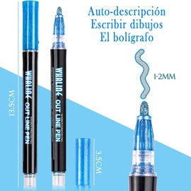 Marcadores Metálicos de Doble Línea,Plumones Mágico para Contornos,Marcadores Acrílicos (24)