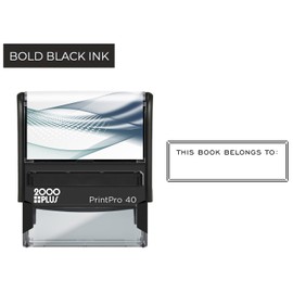 Fill In Name Stamp: Self Inking Self Stamp / 0.8125 x 2.1875" Impression - Black Ink Stamper