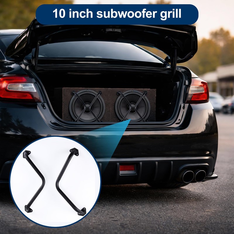 Datanly 4 Pcs 10 Inches Speaker Subwoofer Bar Grill Matte