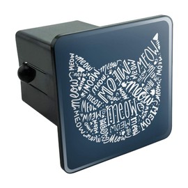 Graphics and More Meow Cat Kitten Kitty Silhouette Tow Trailer Hitch Cover Plug Insert