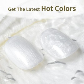 JODSONE JODSONE 10ml White Gel Nail Polish Glitter White Gel Polish All Seasons Neutral Soak Off U V Lamp White Nail Polish Nail Art Manicure Salon DIY Home