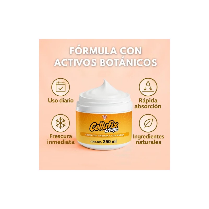 Crema Anticelulitis Con Toronja Y Alga Marina 250ml Natural Cítrica
