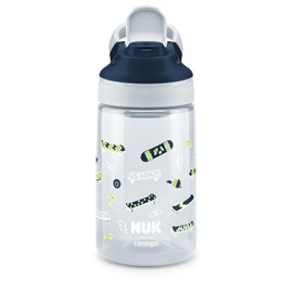 NUK By Contigo Easy Sip Cup, Water Bottle for Children (from 4 Years), Leak-Proof, Made of Durable Tritan, BPA-Free, Dishwasher Safe, 420 ml, Skater