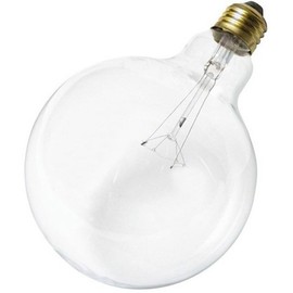 Satco S3013 Incandescent Light Bulb, Clear Finish, 100 Watts, 120 Volts, 1150 Initial Lumens, G40 Lamp Shape, Medium Base, E26 ANSI Base, 100G40 Lamp Code, 4000 Average Rated Hours
