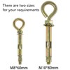 8 PCS Expansion Eye Bolts Heavy Duty Anchor Bolts (M10*80)