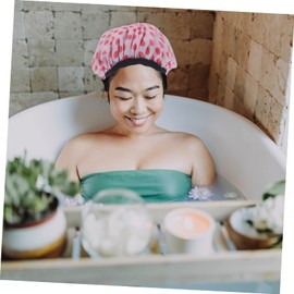 minkissy 2sets Sleeping Women Silk Bonnet Dry Hair Cap Satin Shower Cap Hair Bonnets Braid for Sleep 2pcs*2