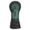 SHABIER Black Golf Headcover with No.3 Design for Golf #3