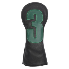 SHABIER Black Golf Headcover with No.3 Design for Golf #3 Club